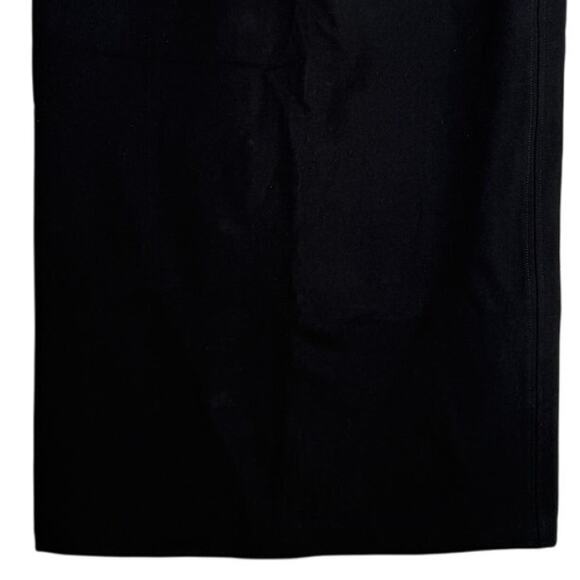 Zara Professional Straight Pencil Fitted Midi Stretch Skirt Back Slit L Black - Picture 3 of 15